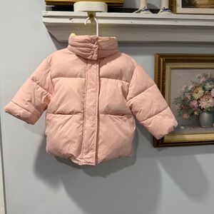 ZARA Kids Pink Puffer Jacket – Size 2-3 Years